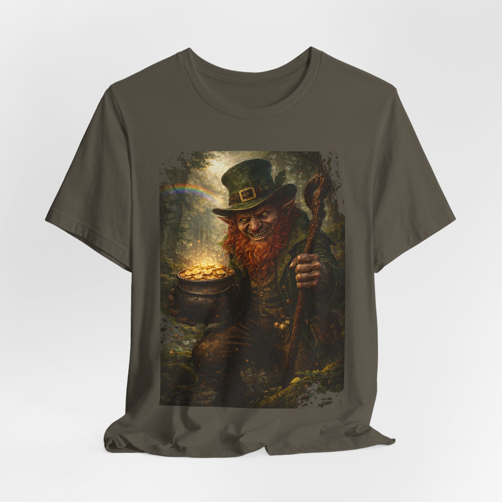 Leprechaun Gold Pot T‑Shirt — Vintage St. Patrick’s Day Lucky Charm Tee