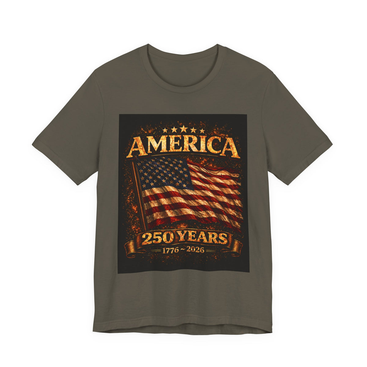 America 250 Years Flag T-Shirt — 1776–2026 Patriotic Tee