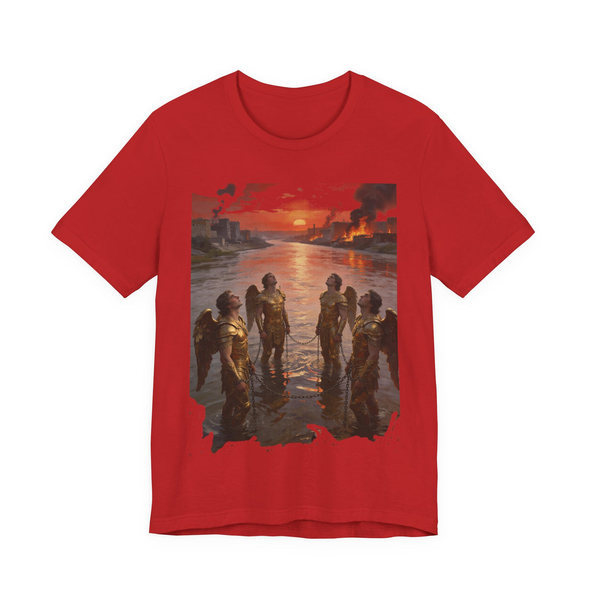 Revelation 9 reveals four fallen angels bound in the Euphrates River,T-Shirt
