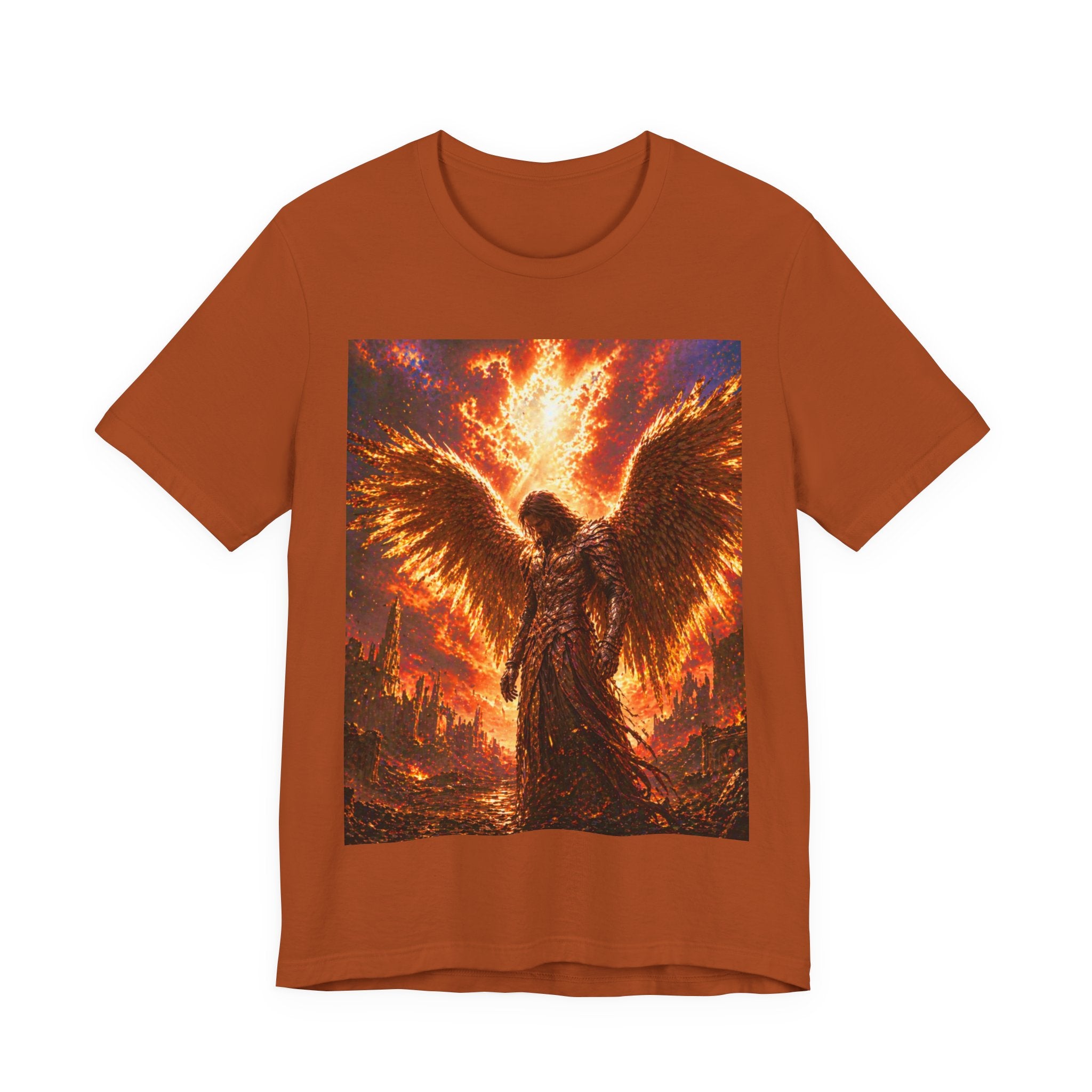 Angel Graphic Tee — Flaming Wings Apocalypse T-Shirt