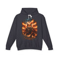 Fiery Nine-Tailed Fox Hoodie — Kitsune Flame Graphic Sweatshirt