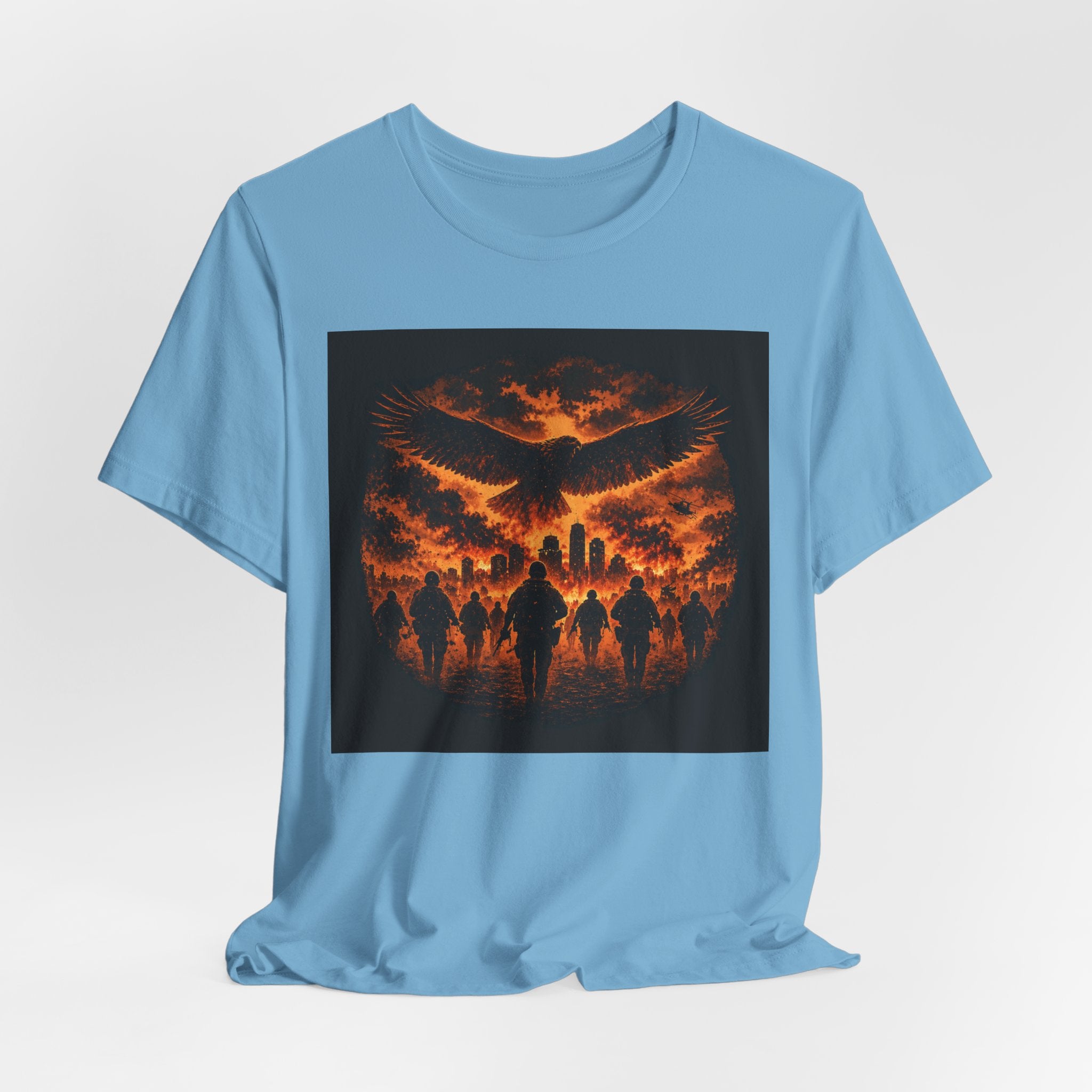 Fiery Phoenix Skull Tee — Gothic Flame Graphic T-Shirt