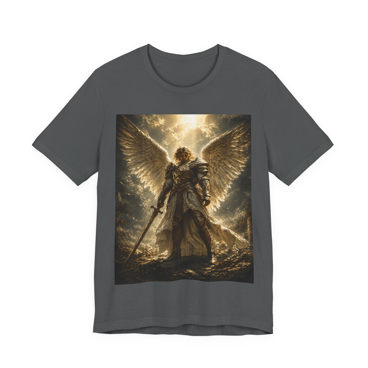 Angel Warrior Graphic Tee — Celestial Armor Archangel T-Shirt