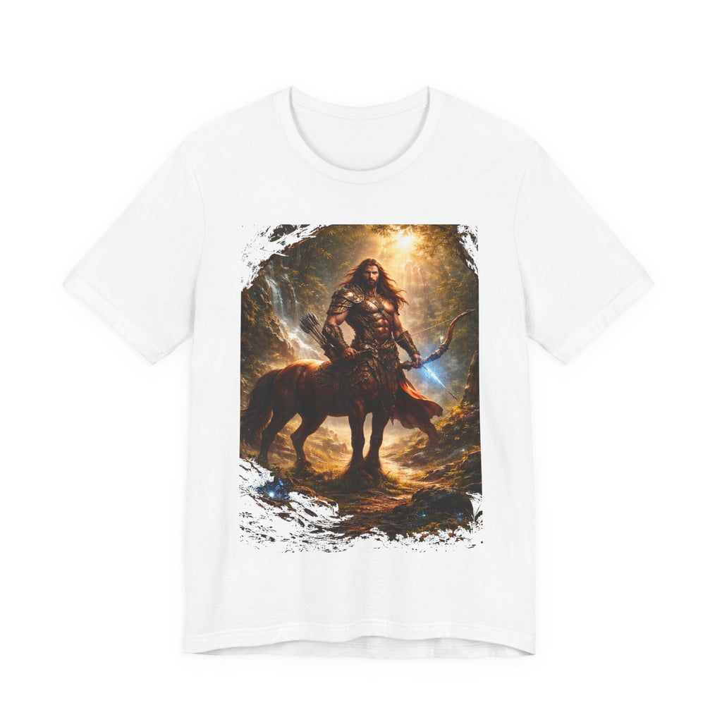 Centaur Warrior Fantasy T‑Shirt — Mythic Forest Battle Graphic Tee