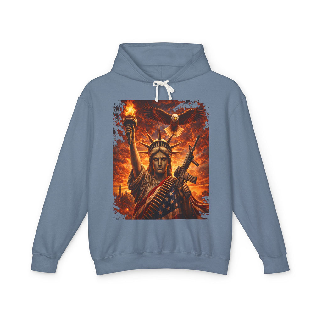 Hoodie - Liberty Warrior Statue Graphic Hoodie