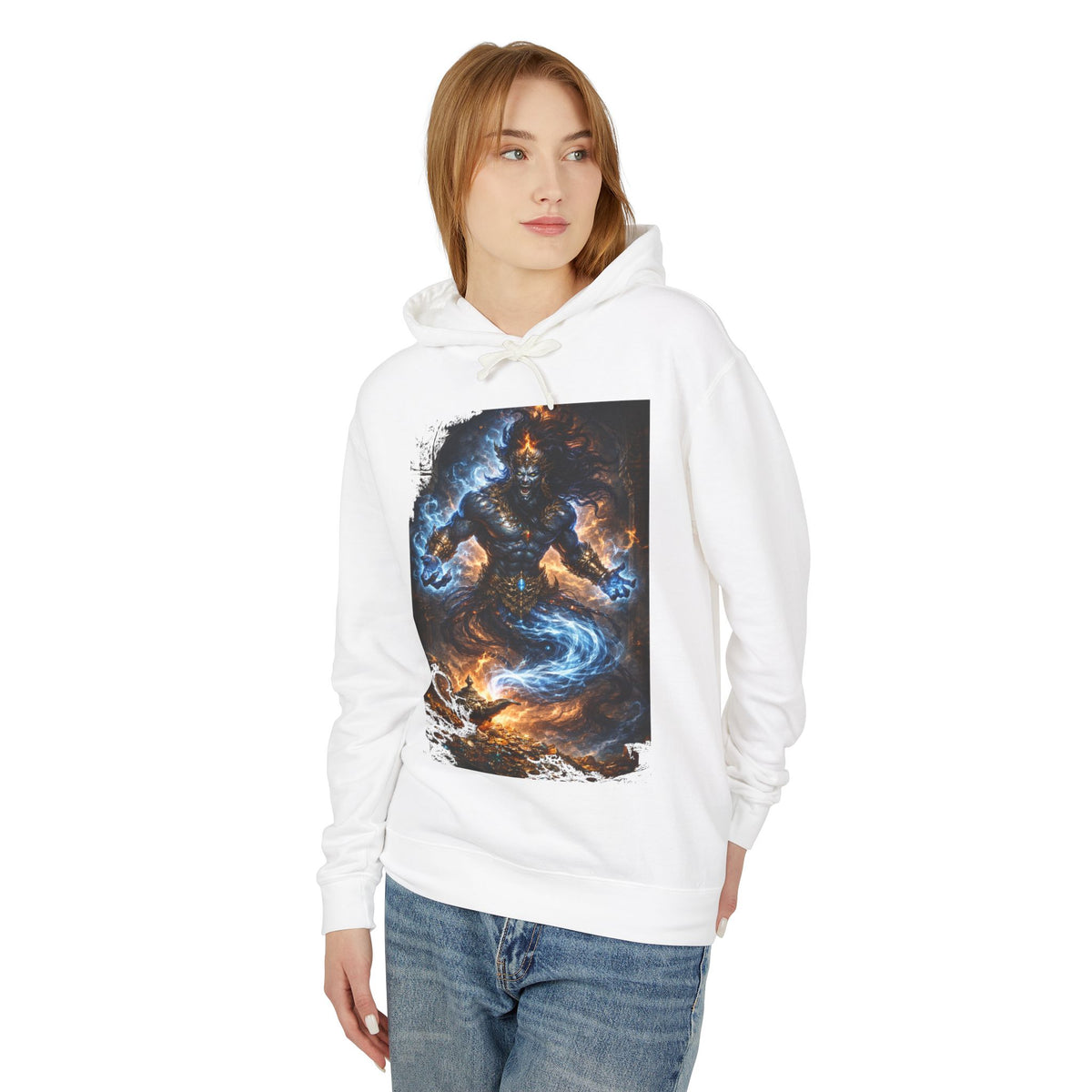 Jinn Hoodie — Mystic Fire & Water Fantasy Sweatshirt