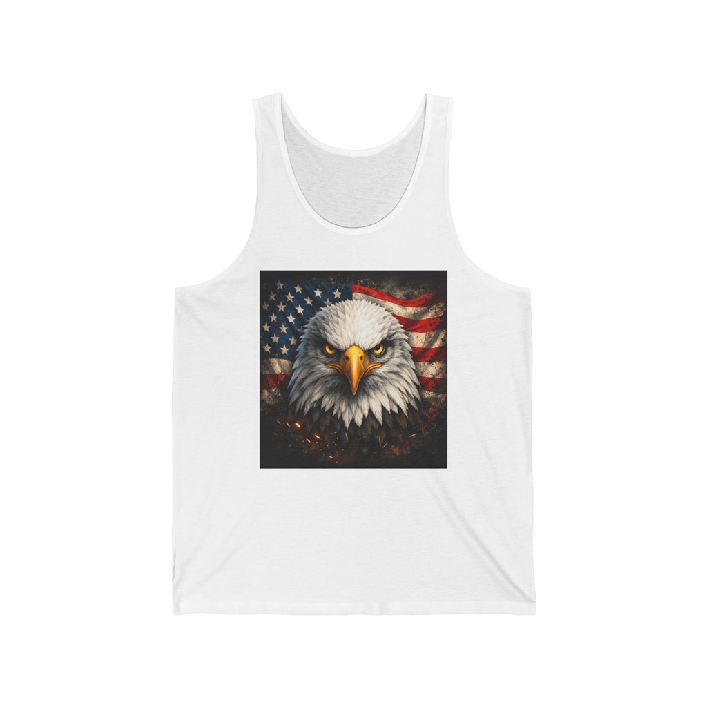 American Eagle Tank Top — Patriotic Bald Eagle with USA Flag
