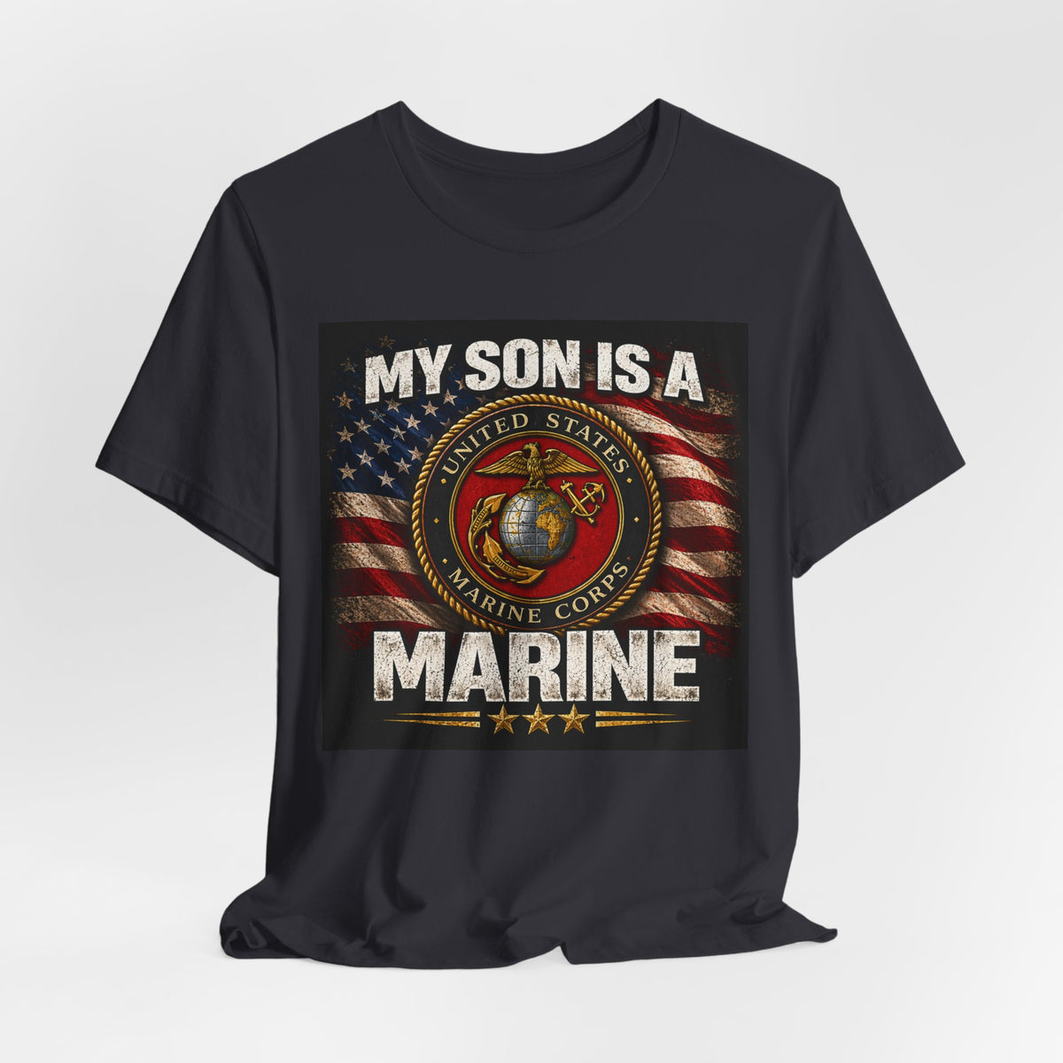 Marine Parent T-Shirt – “My Son Is A Marine” Patriotic USMC Tee