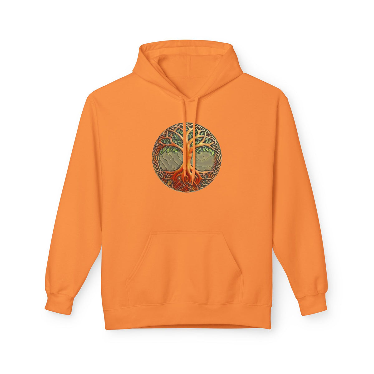 Yggdrasil Tree of Life Cotton Hoodie — Vintage Botanical Forest Graphic