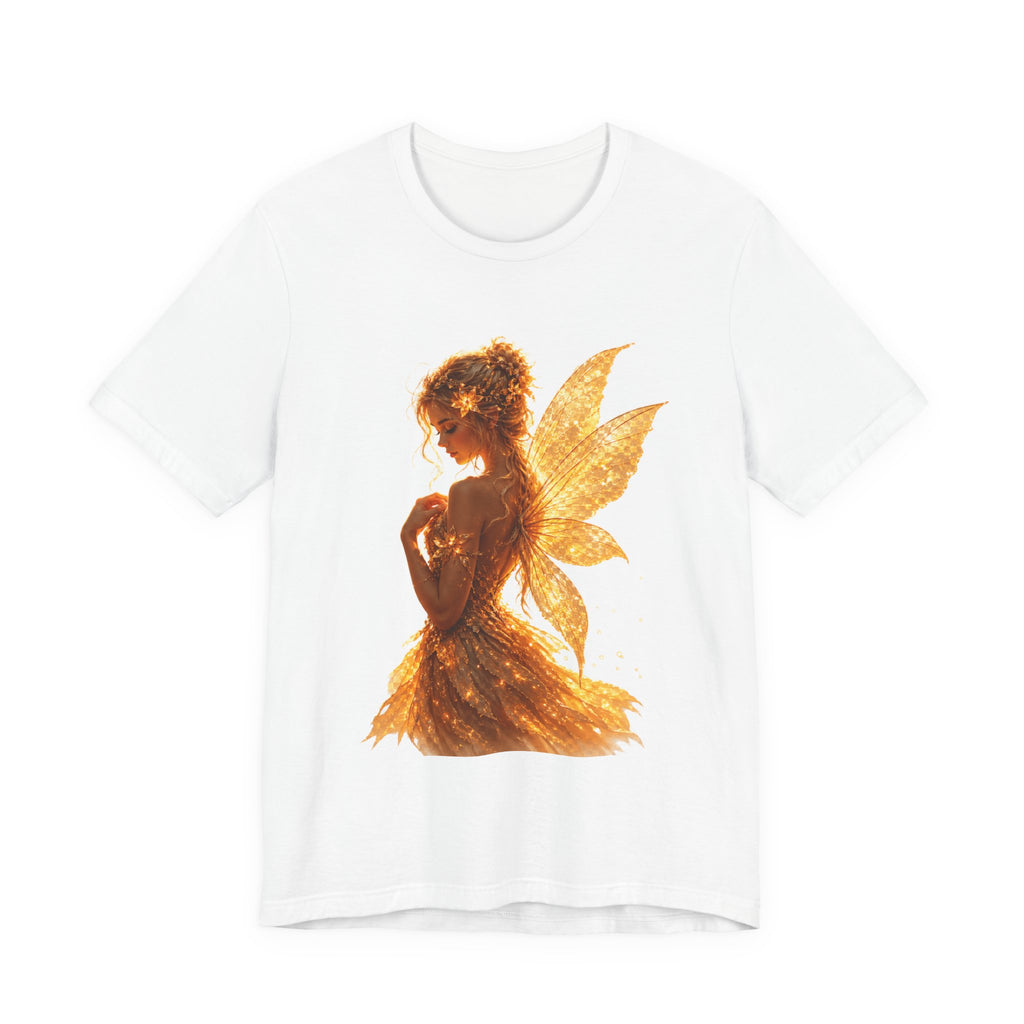 Golden Fairy T‑Shirt — Sparkling Fairy Silhouette Tee