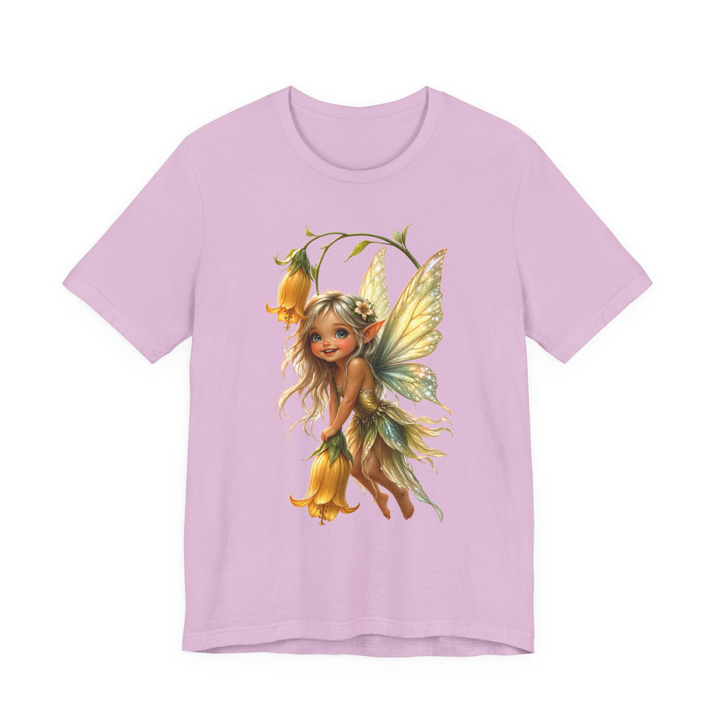 Fairy Flower T-Shirt — Whimsical Yellow Bell Fairy Graphic Tee