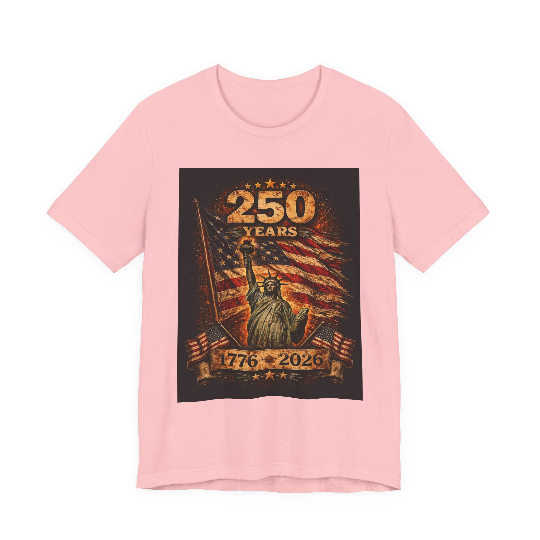 250 Years USA Liberty T-Shirt – 1776-2026 American Flag & Statue of Liberty Tee