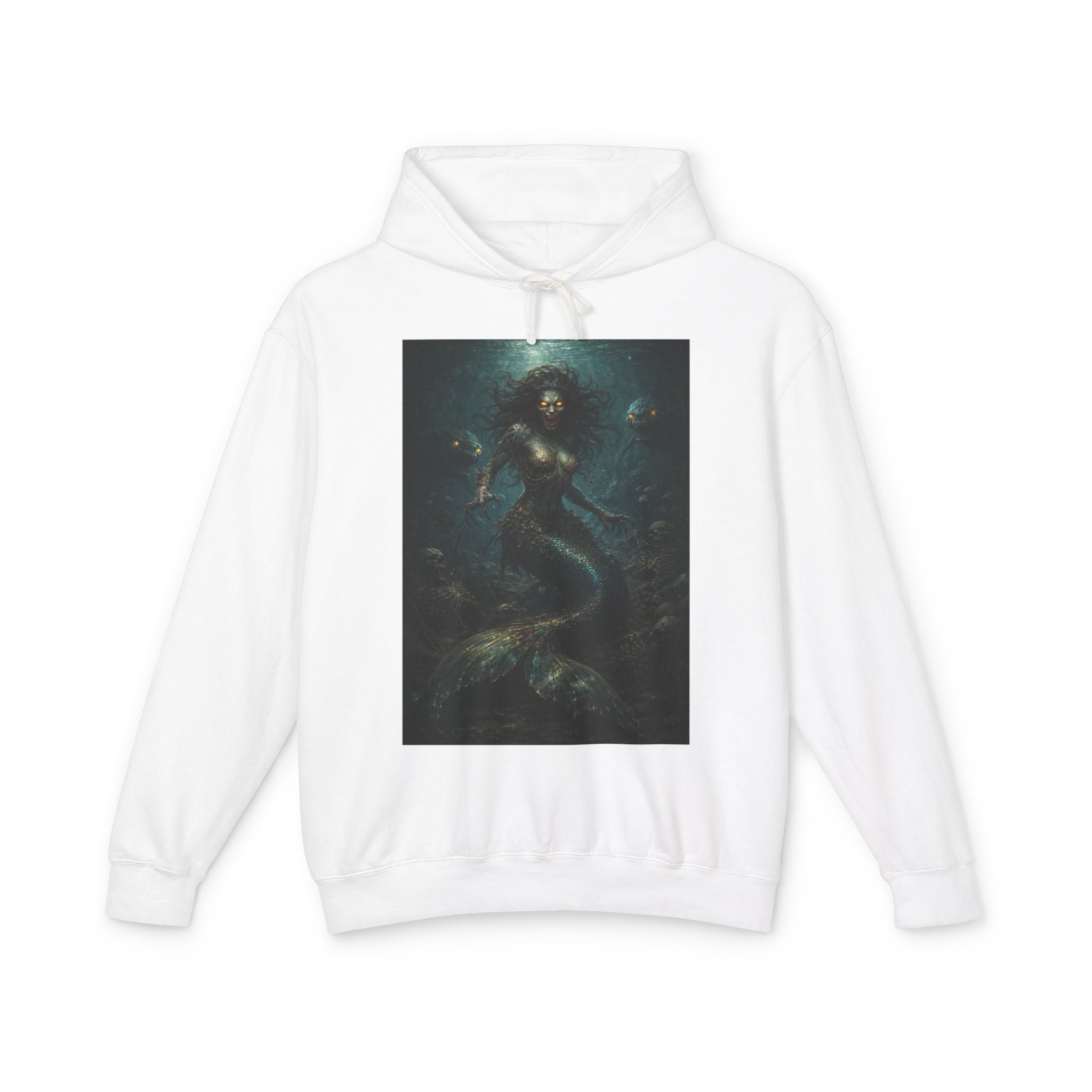 Mermaid Abyss Hoodie — Dark Ocean Fantasy Graphic Sweatshirt