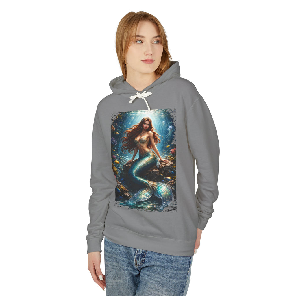 Mermaid Art Hooded Sweatshirt — Mystical Ocean Fantasy Hoodie