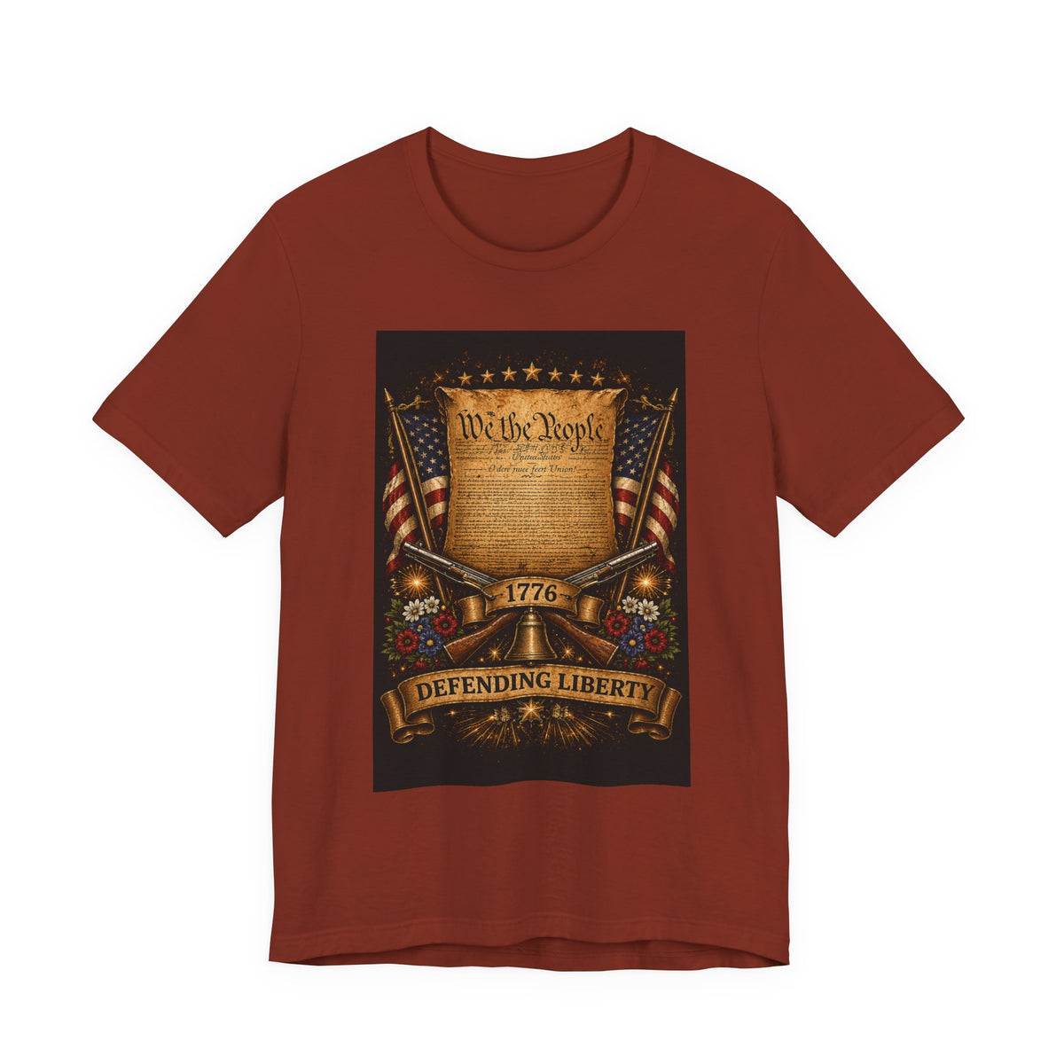 Defending Liberty 1776 T-Shirt — 'We the People' Patriotic Constitution Tee