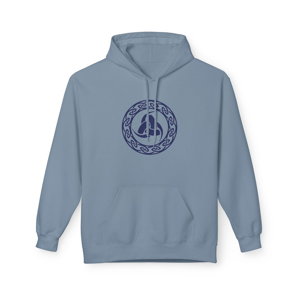 Viking Helm Emblem Hoodie — Norse Rune Knot Medallion-The Triple Horn of Odin – The Horn Triskelion