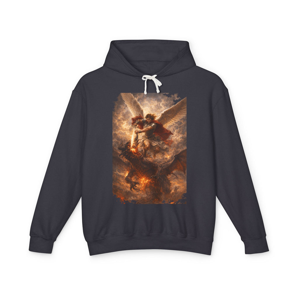 Angel Battle Hoodie — Dramatic Renaissance Angel Artwork Pullover