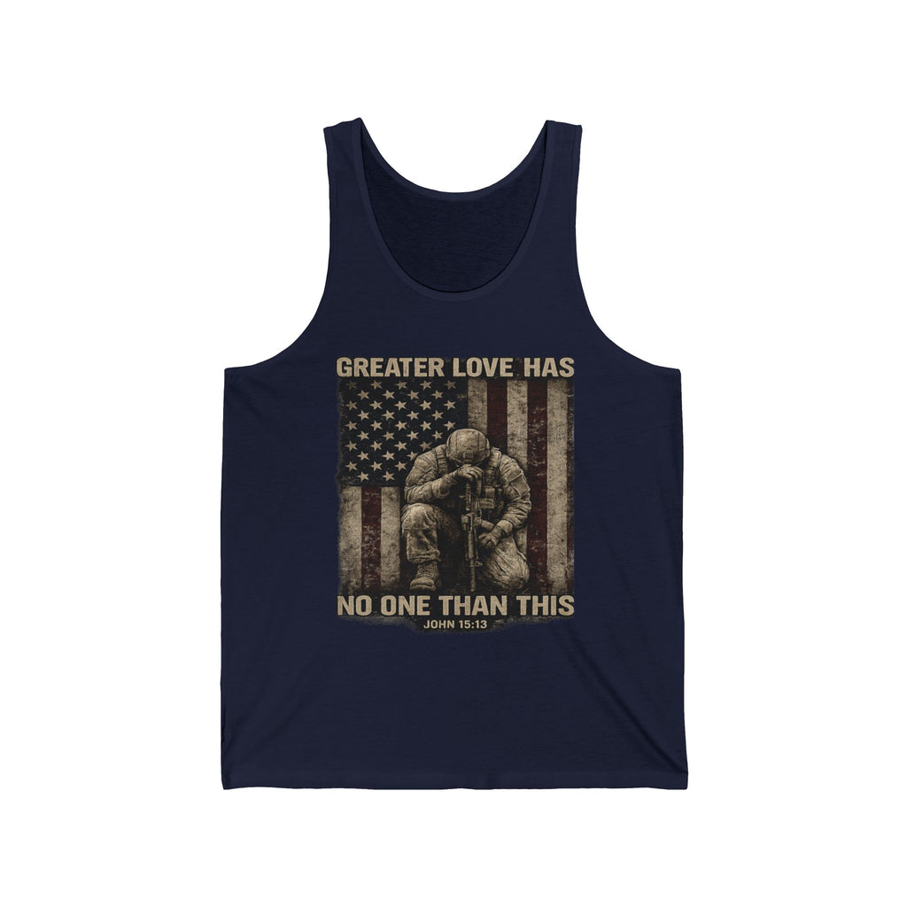 Tank Top — "Greater Love Has No One Than This" Patriotic Military Christian Tank