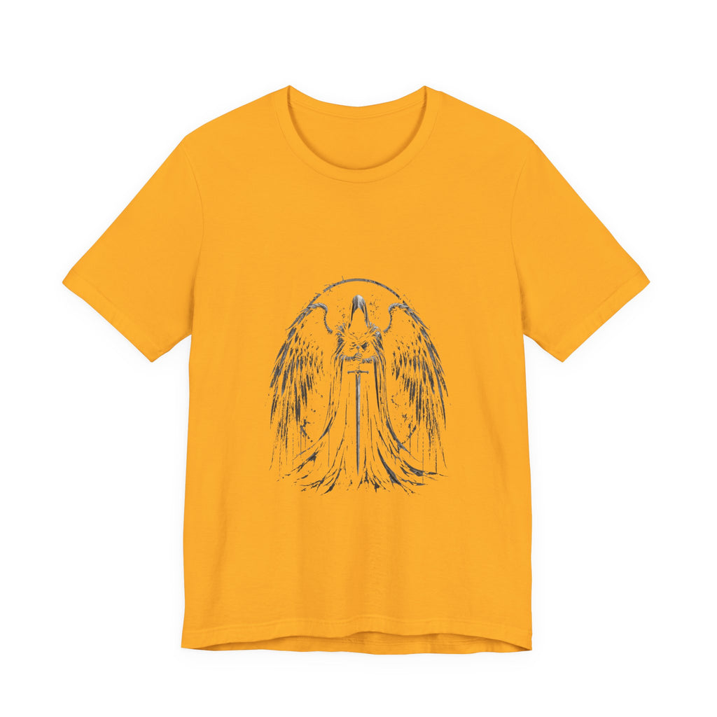 Guaediand Angel Wings Tee — Gothic Guardian Angel Short Sleeve Shirt