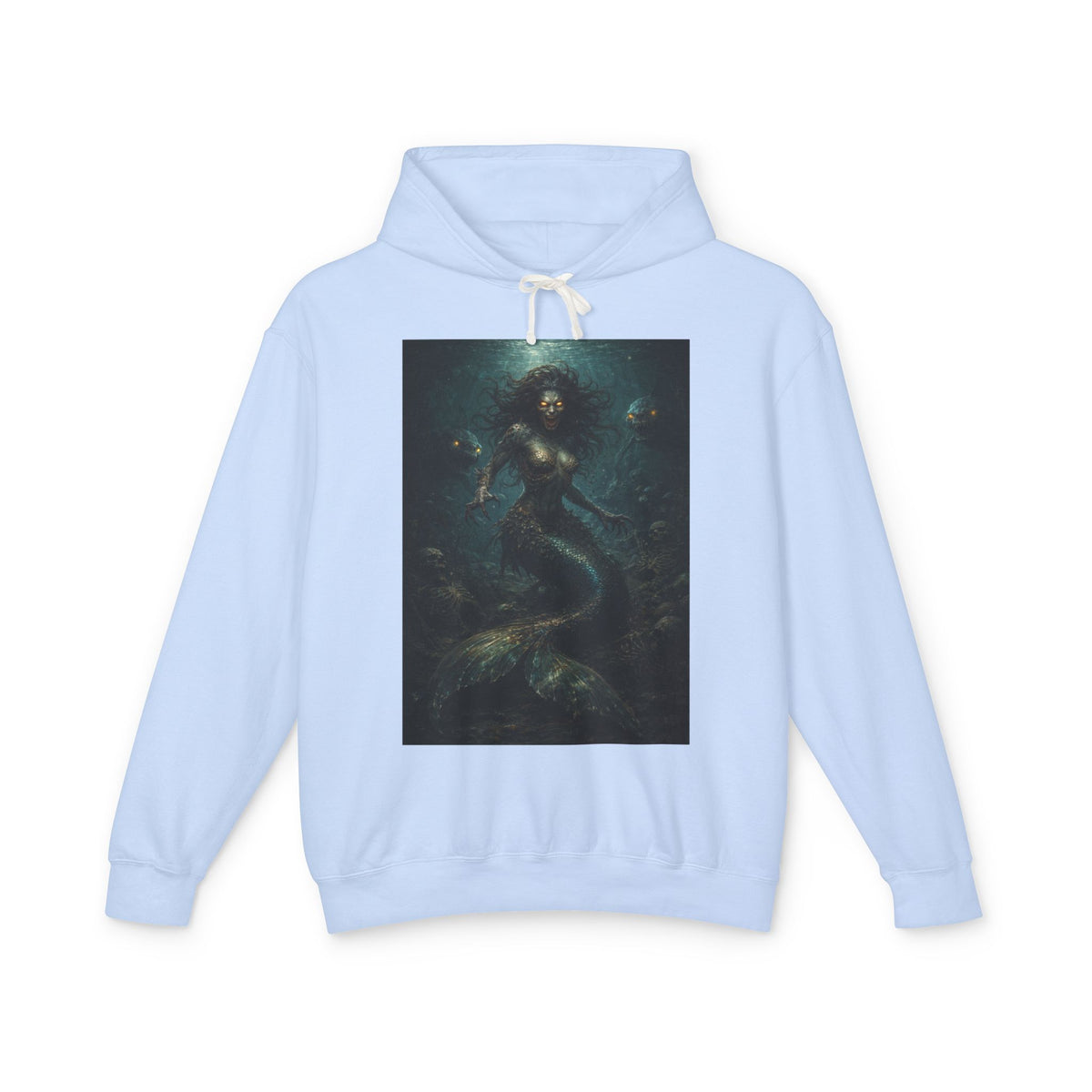 Mermaid Abyss Hoodie — Dark Ocean Fantasy Graphic Sweatshirt