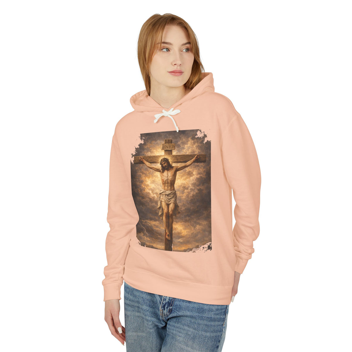 Jesus Crucifixion Hoodie — Christian Faith Graphic Sweatshirt for Easter & Religious Wear