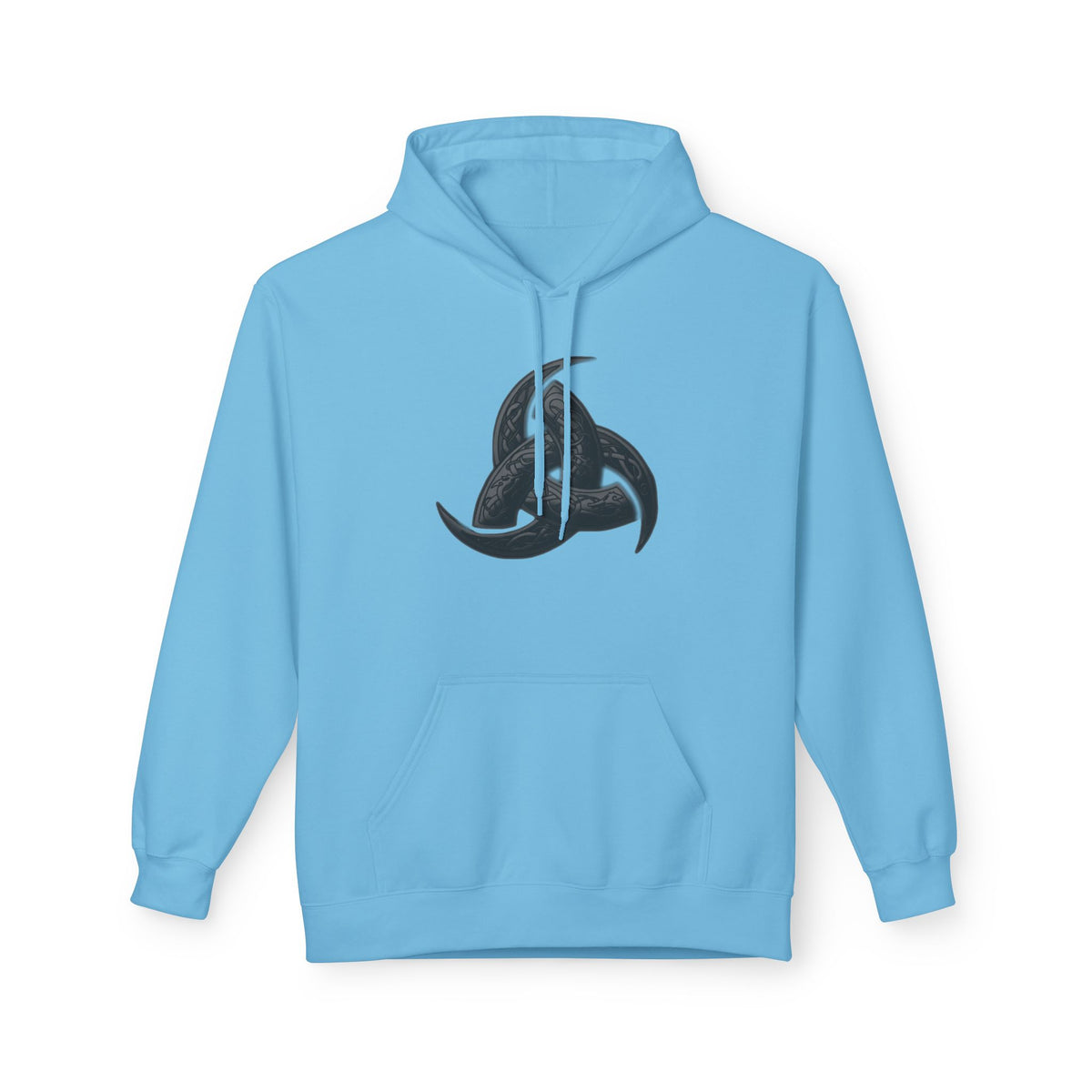 The Triple Horn of Odin is a Viking symbol  Fleece Hoodie