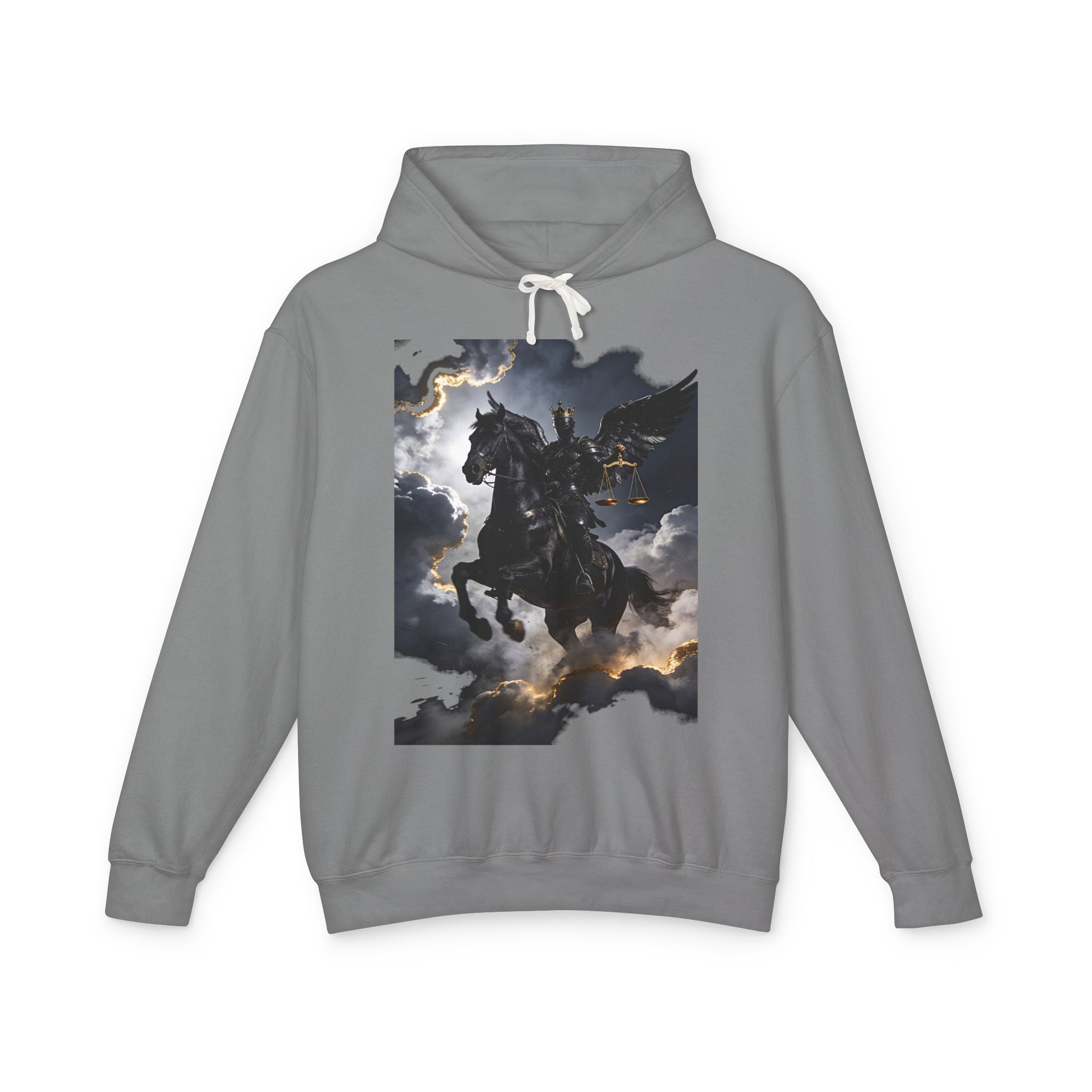 The black horse from Revelation 6:5-6- Hoodie — Black Horseman Graphic Hoodie