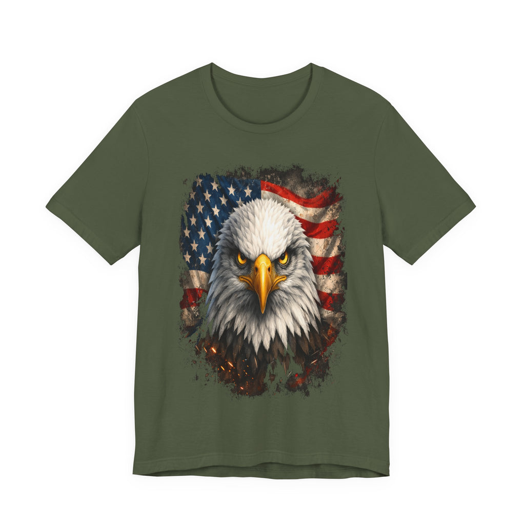 American Bald Eagle T‑Shirt — Patriotic Flag Graphic Tee