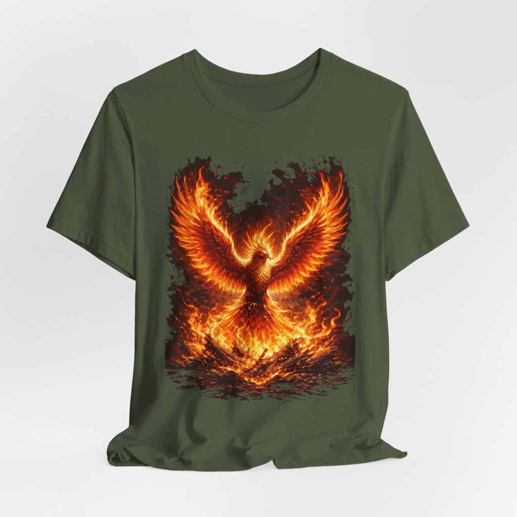 Phoenix Fire Graphic Tee — Rising Flame Mythical Bird T-Shirt