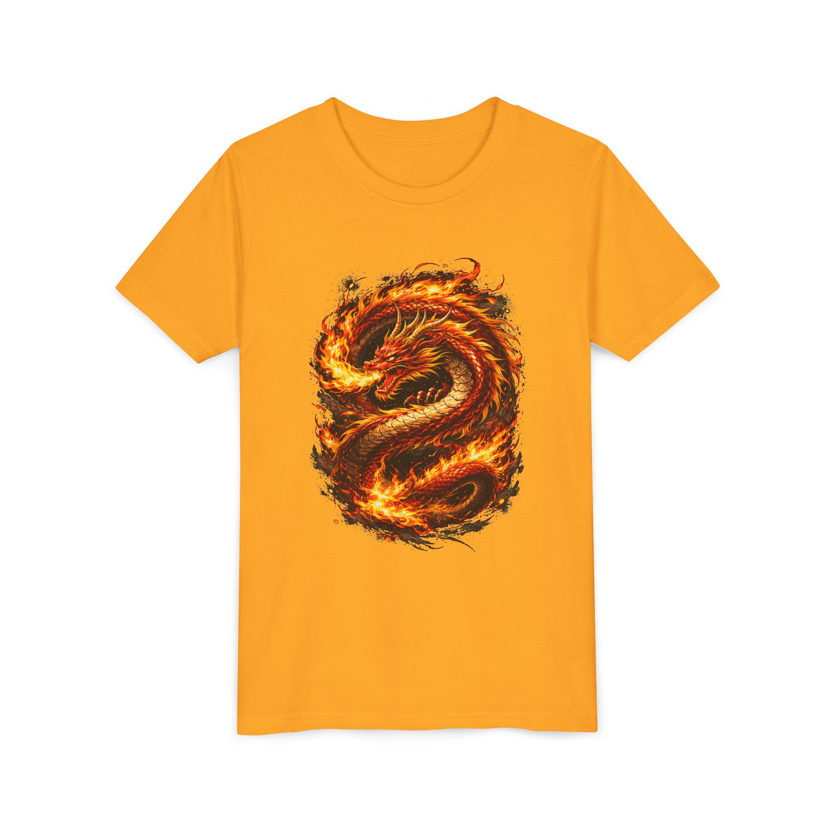 Youth Tee — Fiery Dragon Graphic Shirt