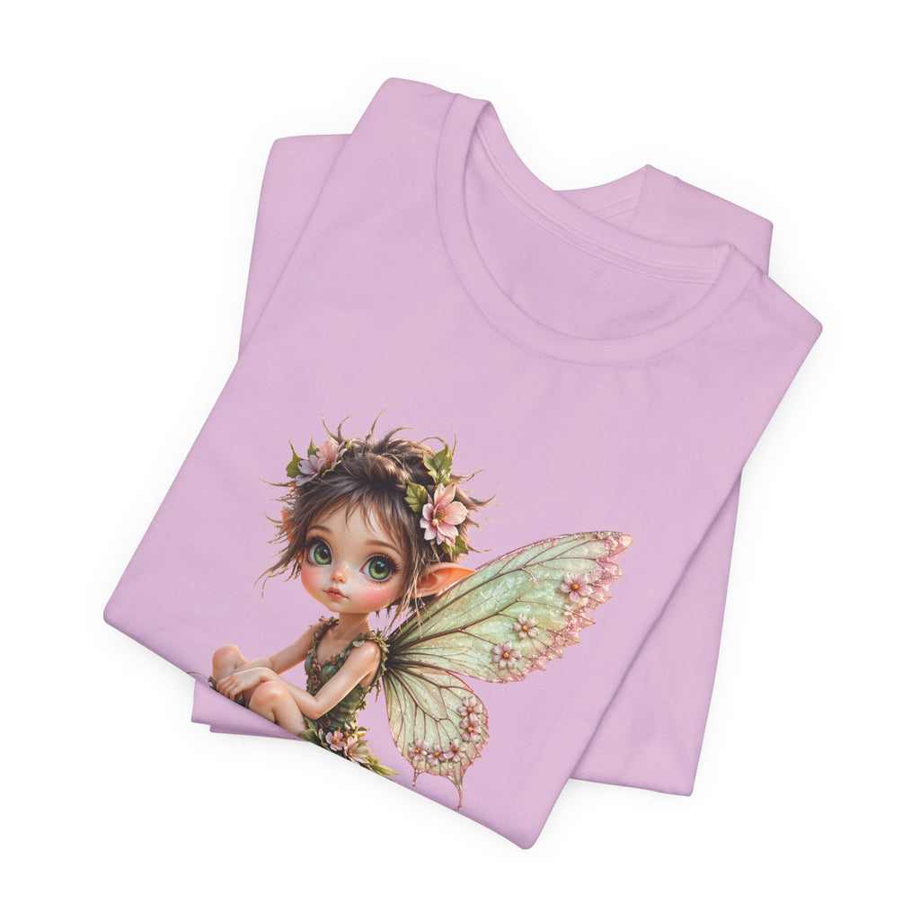 Fairy Mushroom Tee — Cute Woodland Fairy Sitting on Toadstool Graphic T-Shirt