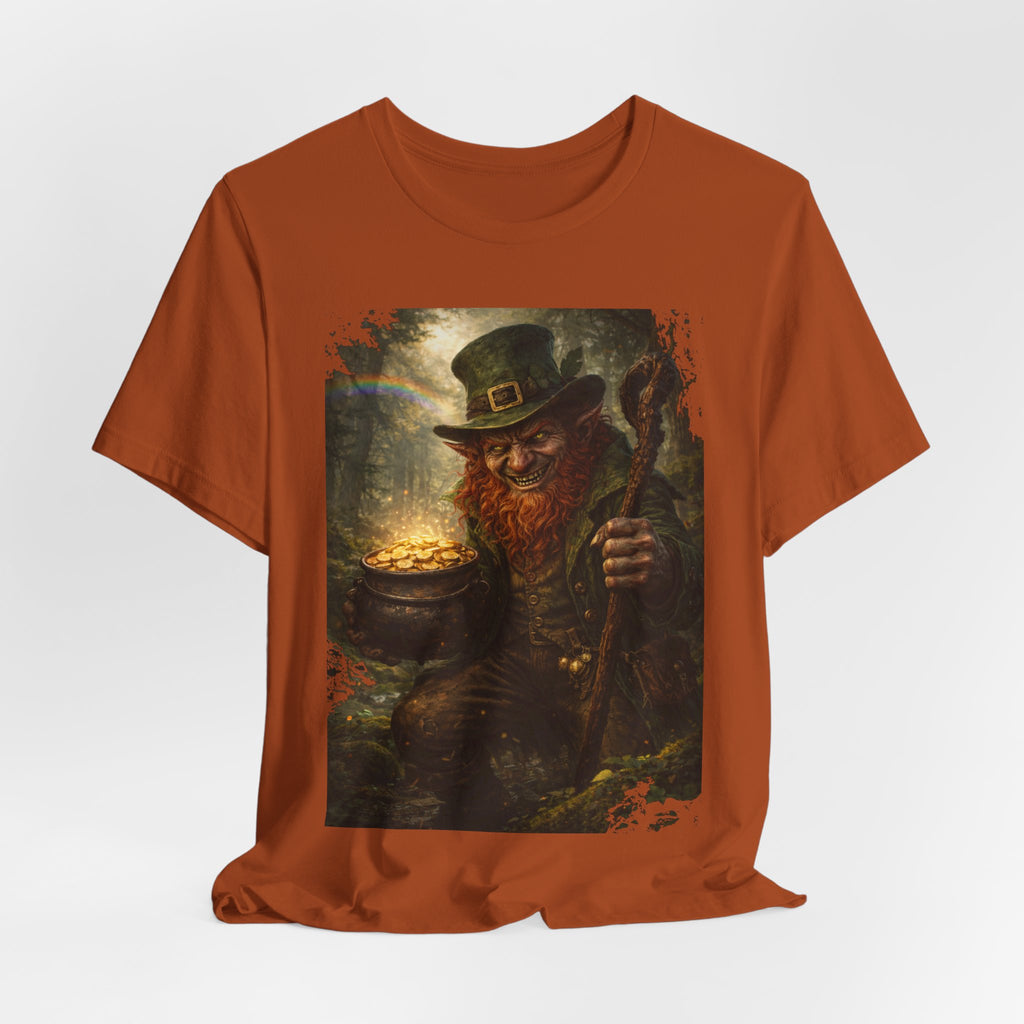 Leprechaun Gold Pot T‑Shirt — Vintage St. Patrick’s Day Lucky Charm Tee