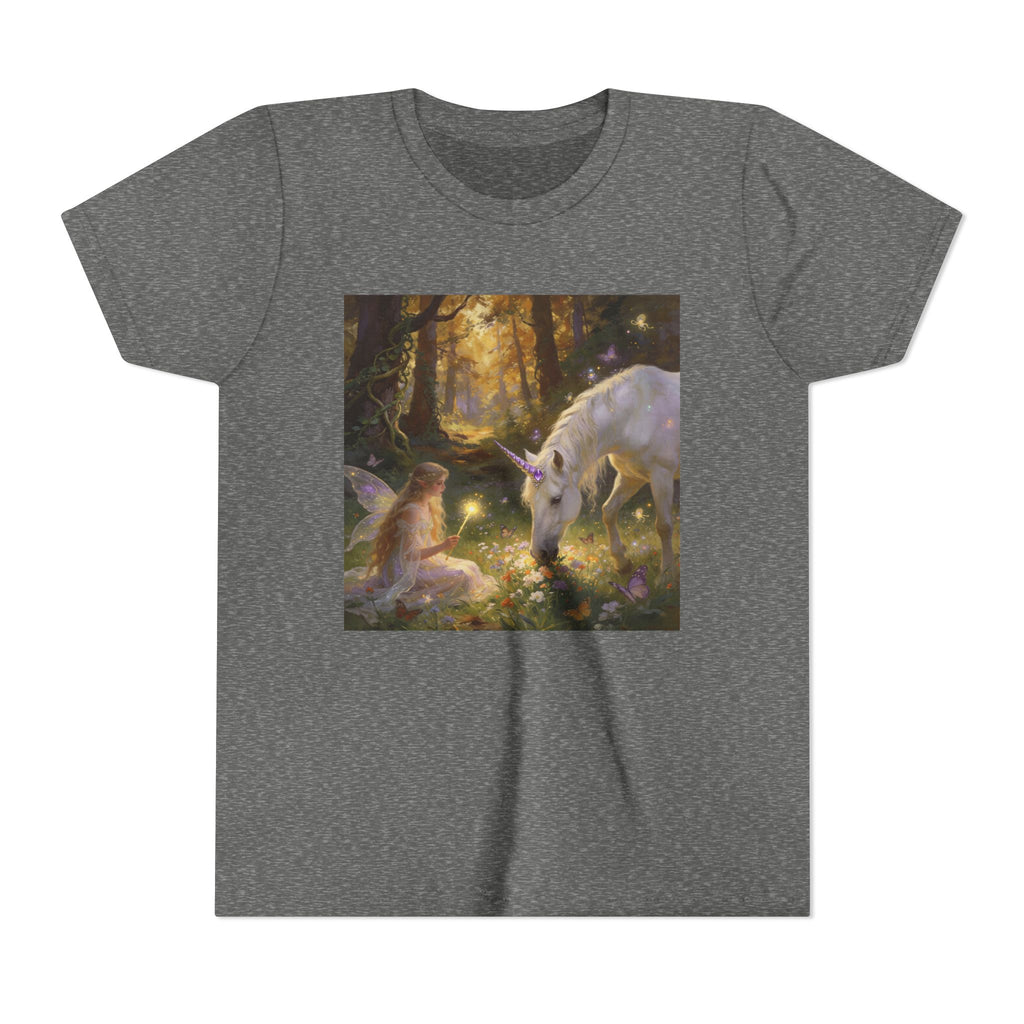 Youth Tee — Enchanted Forest Unicorn & Fairy Graphic