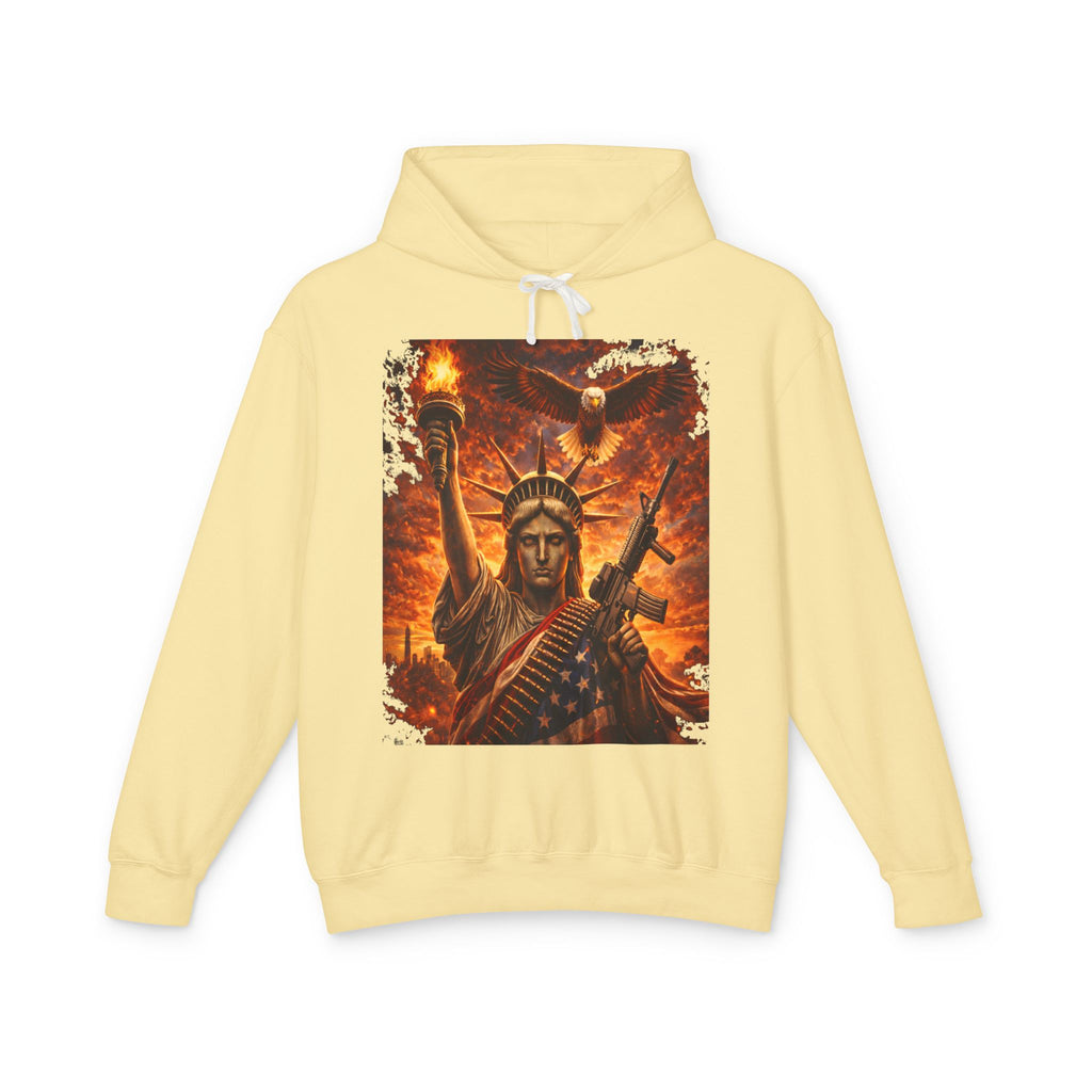 Hoodie - Liberty Warrior Statue Graphic Hoodie