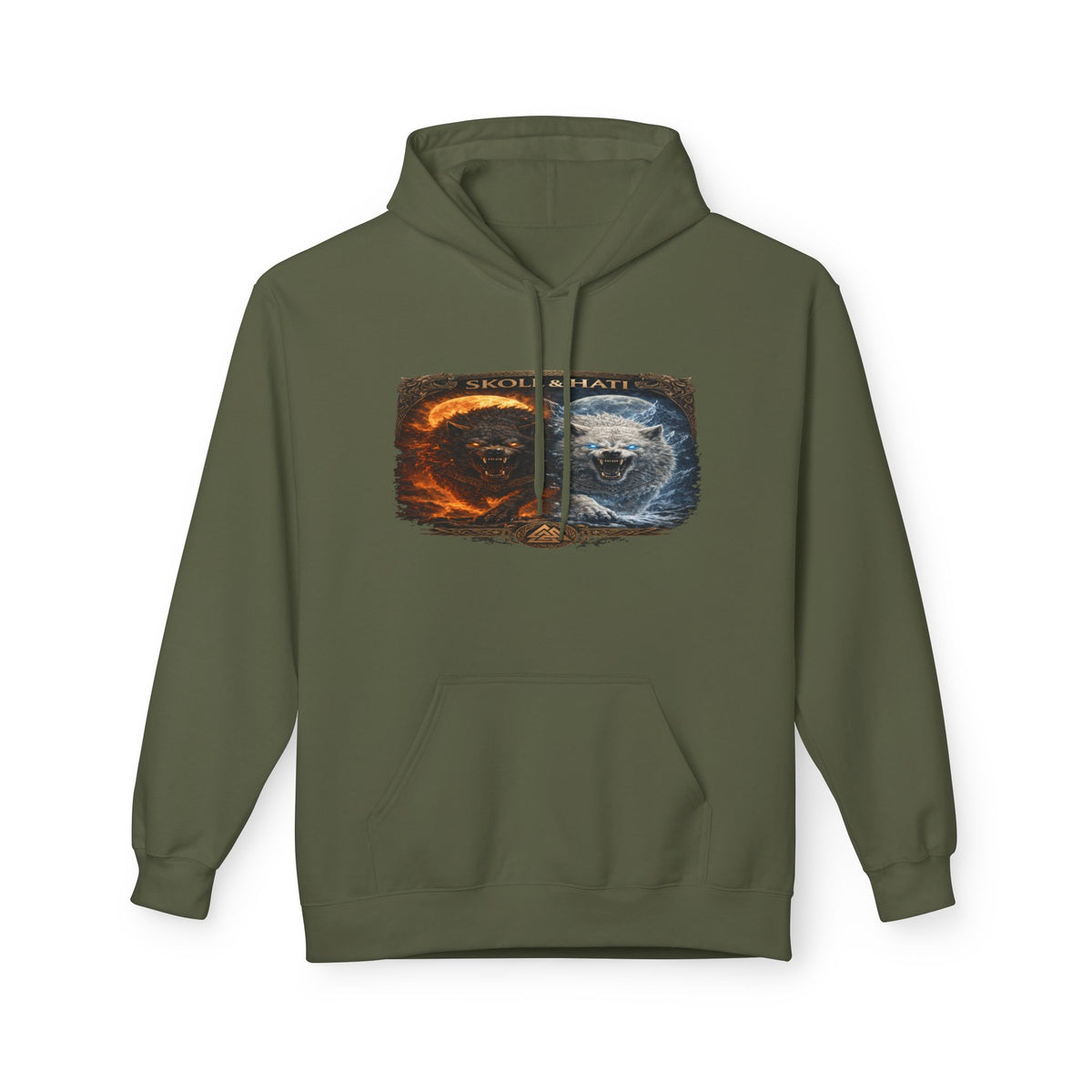 Skoll and Hati – The Wolves of the Sun and Moon Hoodie — Fire & Water Yin Yang Graphic Hoodie