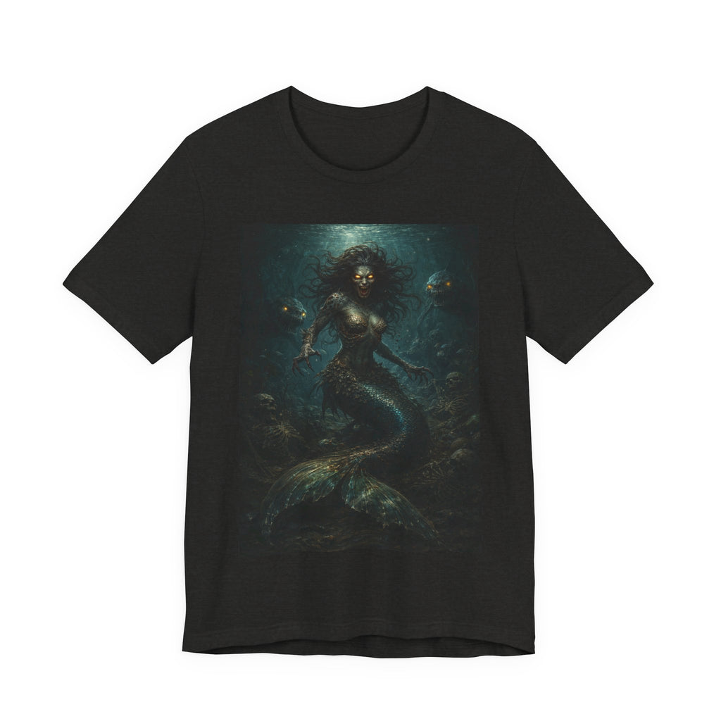 Mermaid Gothic Art Tee — Dark Fantasy Ocean Siren T-Shirt