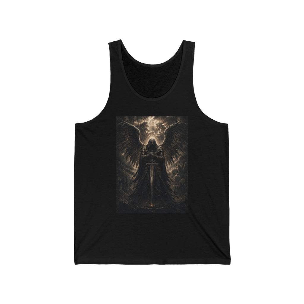 Dark Angel Tank Top — Gothic Winged Figure Graphic Tank
