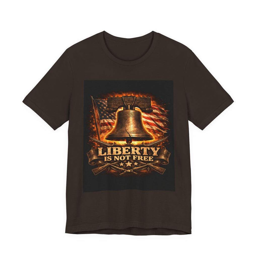 Liberty Is Not Free T-Shirt — Patriotic American Flag & Bell Tee