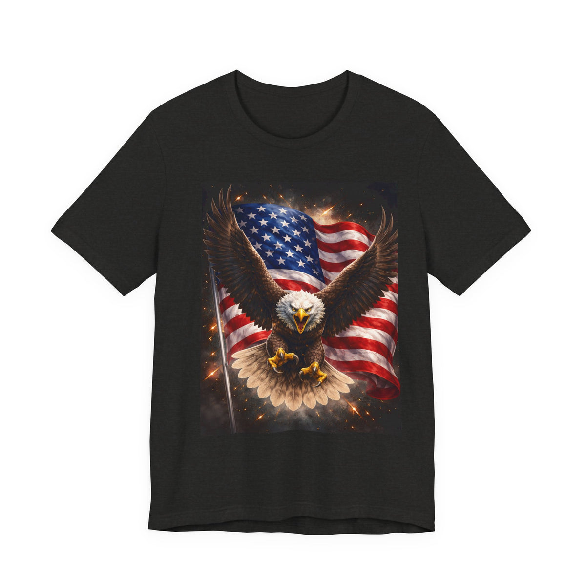 Patriotic Eagle T-Shirt — American Flag Bald Eagle Graphic Tee