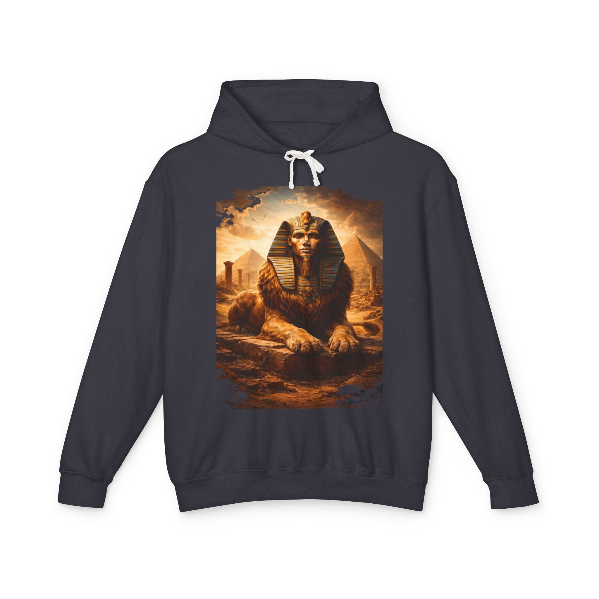Sphinx & Pyramids Graphic Hoodie — Vintage Egyptian Sphinx Sweatshirt