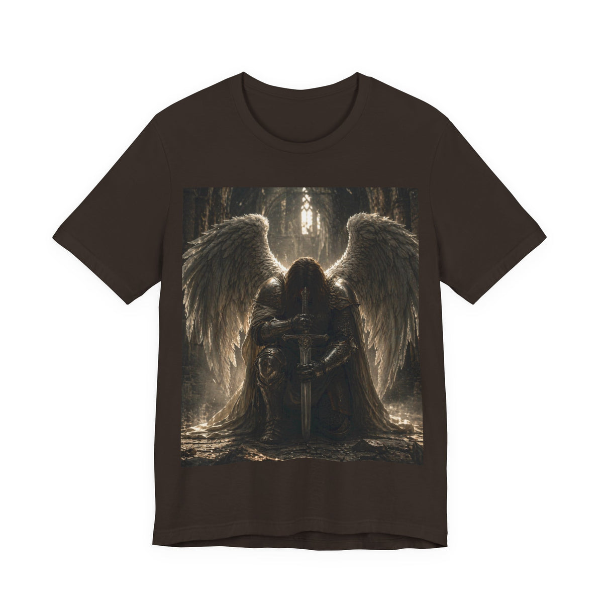 Dark Angel Graphic Tee — Gothic Winged Angel Art T-Shirt