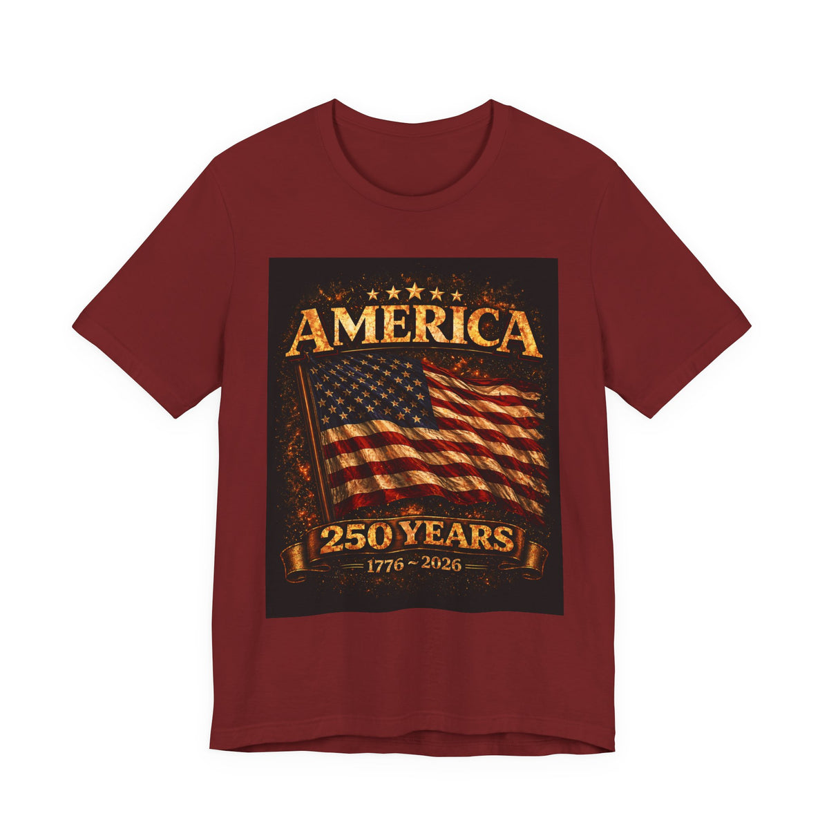 America 250 Years Flag T-Shirt — 1776–2026 Patriotic Tee