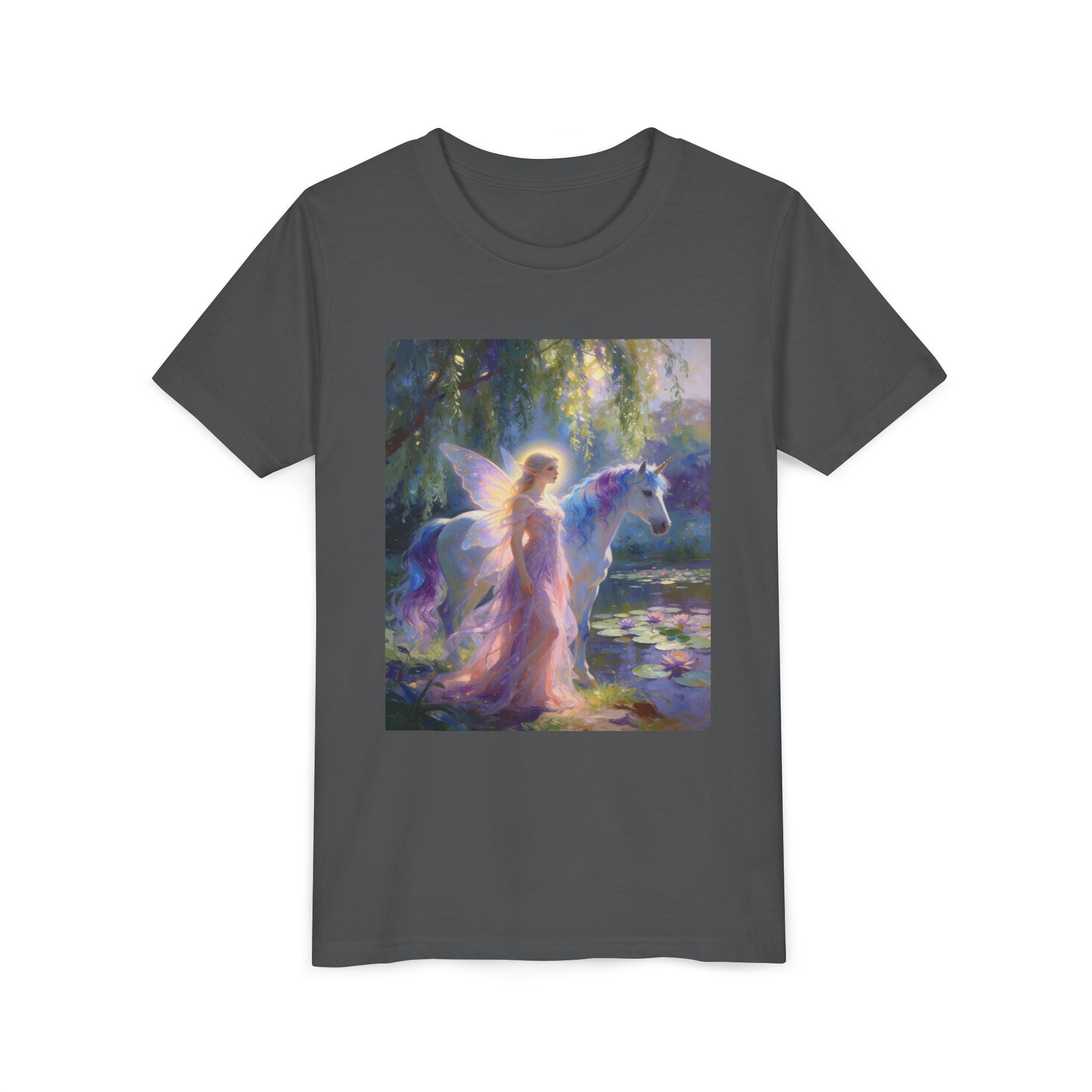 Youth Tee — Magical Fairy and Unicorn Art Shirt