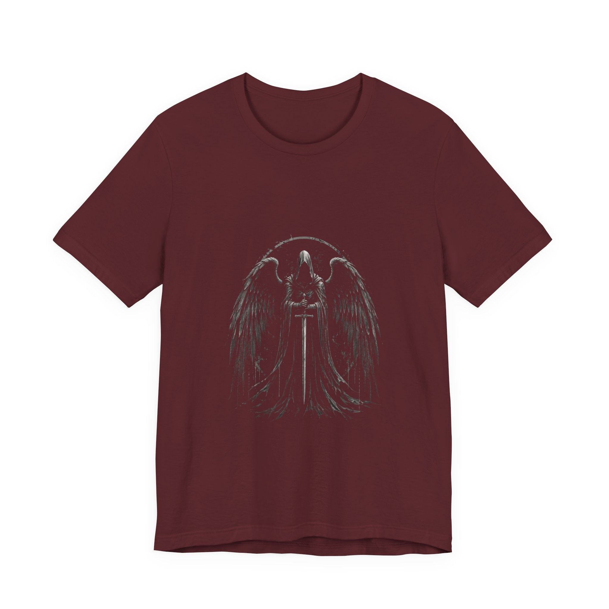 Guaediand Angel Wings Tee — Gothic Guardian Angel Short Sleeve Shirt