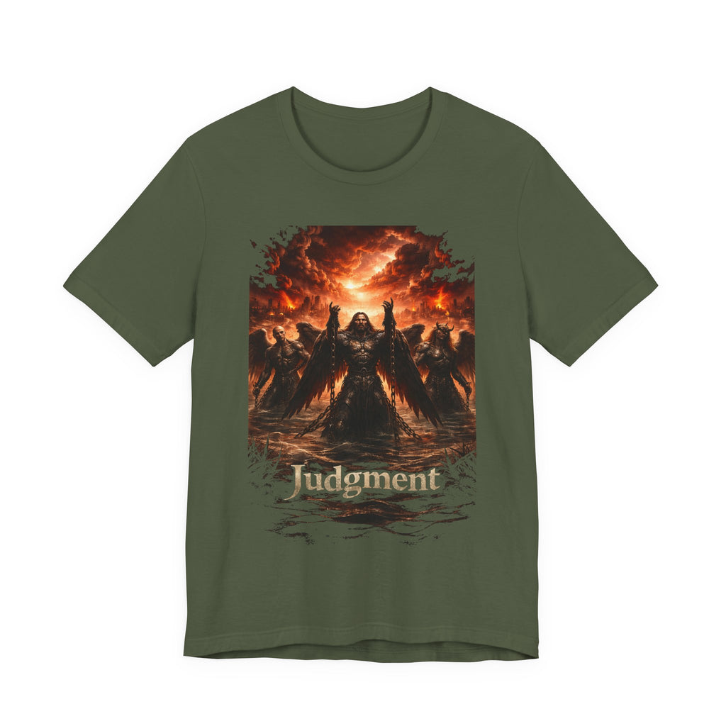 Judgment Graphic Tee — Apocalyptic Angel War T‑Shirt