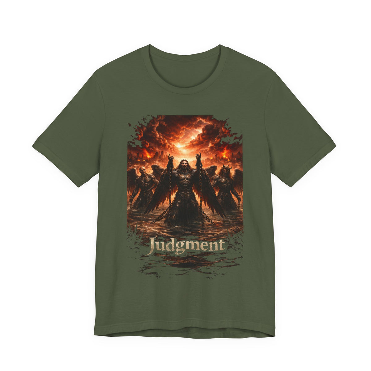 Judgment Graphic Tee — Apocalyptic Angel War T‑Shirt