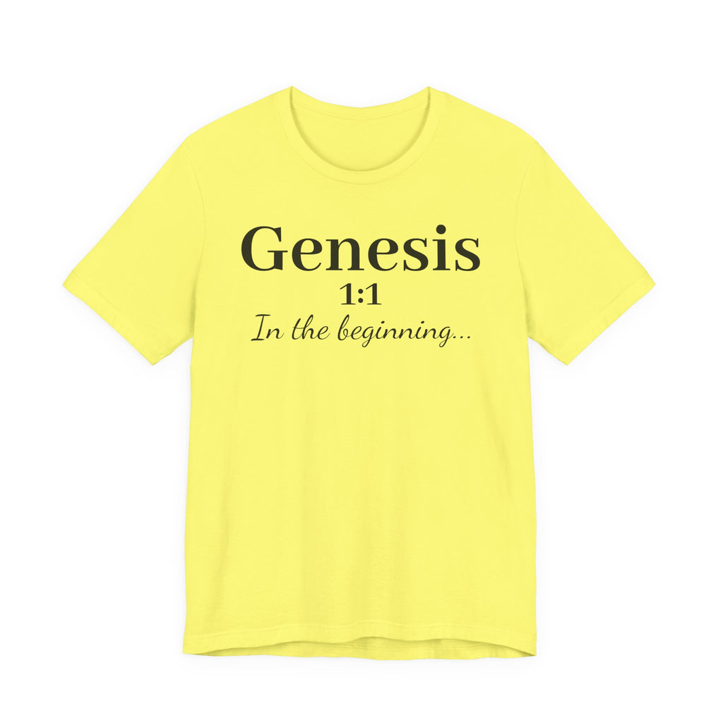 Genesis 1:1 "In the beginning" Christian Tee
