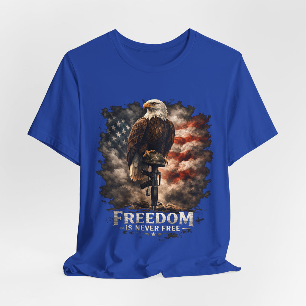 Freedom Is Never Free Eagle T‑Shirt — Patriotic American Flag Tee