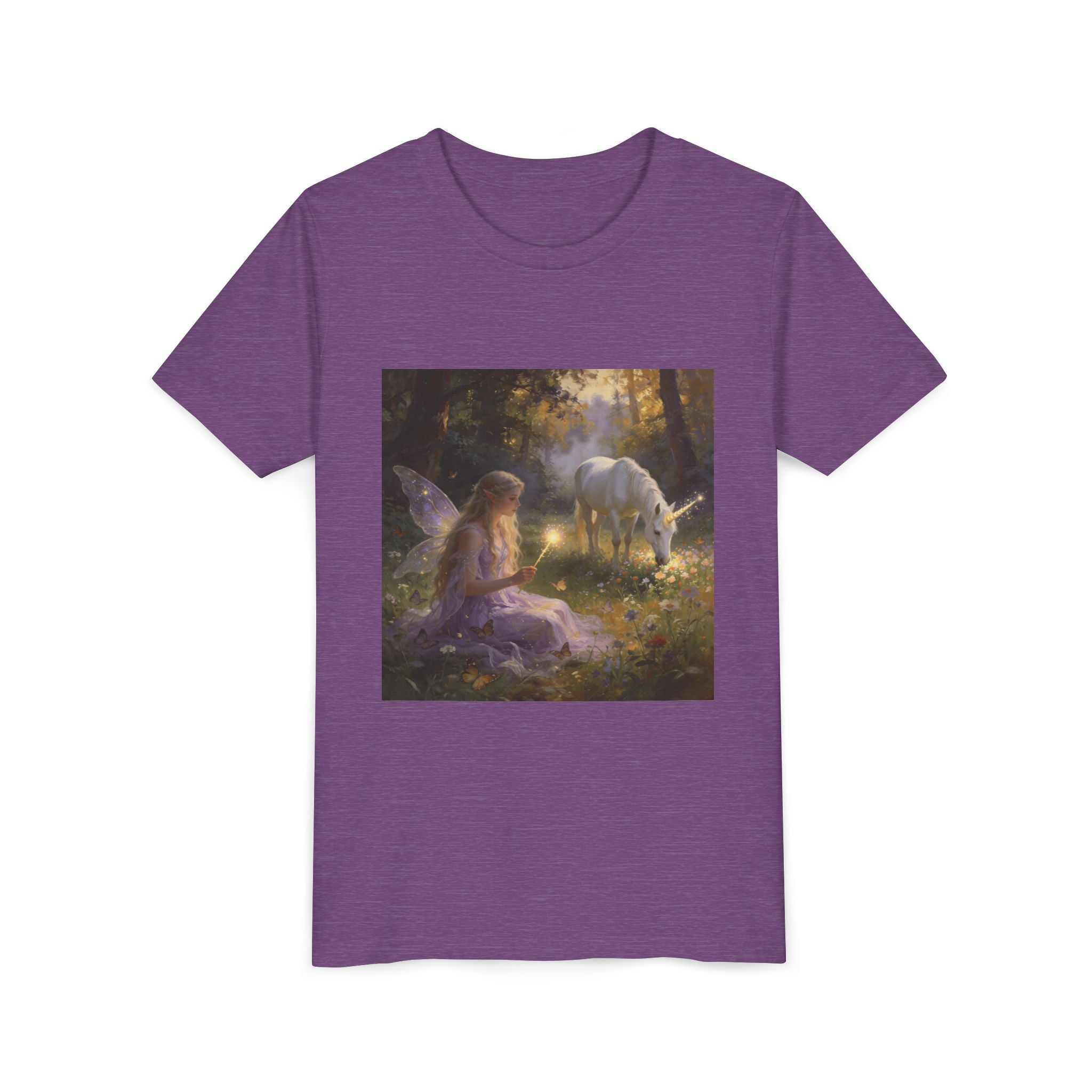 Youth Tee — Fairy and Unicorn Enchanted Forest Design