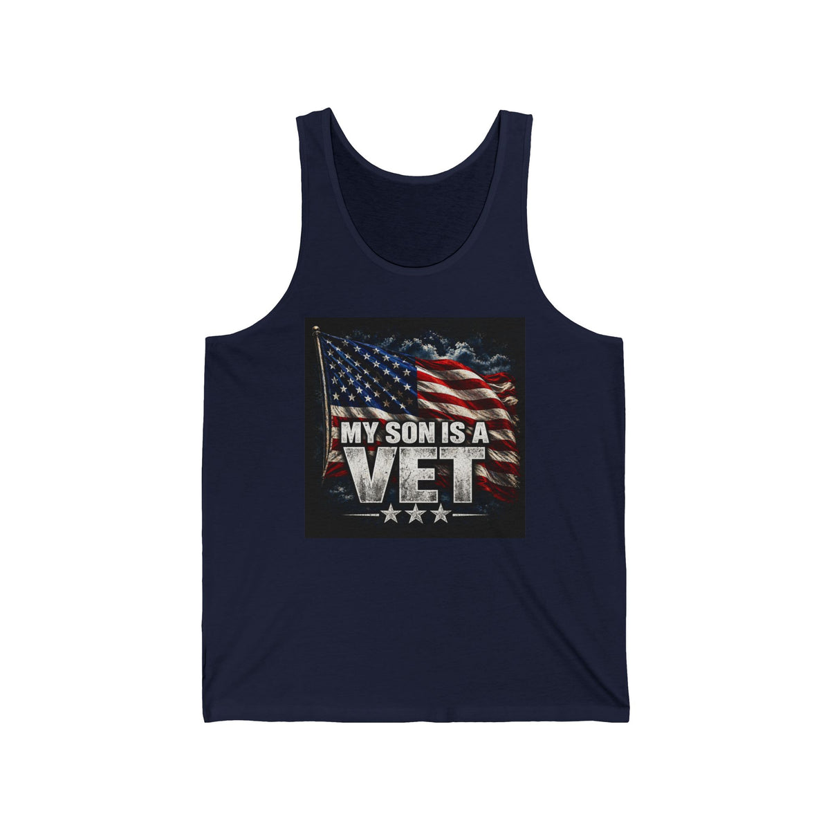 My Son Is A Vet Tank Top - Patriotic American Flag Veteran Support Tank
